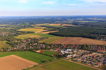 Sports field, sports hall of the IGS Embsen in Embsen in the state Lower Saxony, Germany