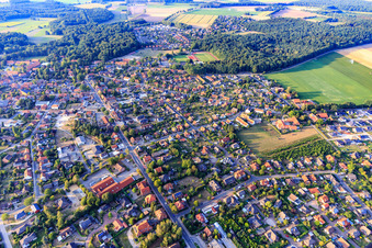 Bahnhofstr from the south in Ebstorf in the state Lower Saxony, Germany