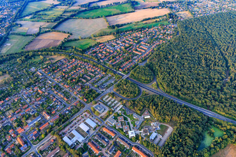 Exit to Erbstorfer Landstr from the B209 in the district Lüne-Moorfeld in Lüneburg in the state Lower Saxony, Germany