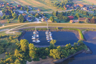 Harbor of the Boat Club Drage eV in the district Stove in Drage in the state Lower Saxony, Germany
