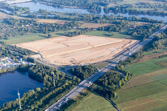 Construction site with development and earthworks in the Neuländer Wettern at the A1 AS Hamburg-Harburg in the district Neuland in Hamburg in the state Hamburg, Germany