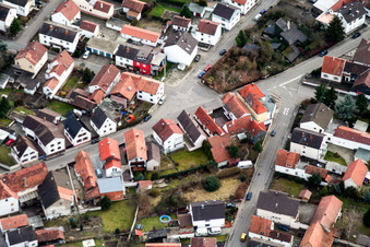 On the outskirts, Raiffeisenstr in Hagenbach in the state Rhineland-Palatinate, Germany