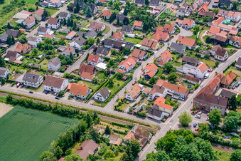 Oblique view of Jahnstr in Barbelroth in the state Rhineland-Palatinate, Germany