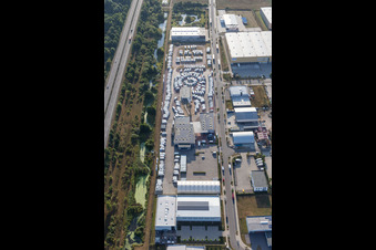 Exhibition of a mobile home seller in Winsen (Luhe) in the state Lower Saxony, Germany