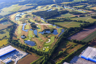 Grounds of the Golf course at Green Eagle Golf Courses in Winsen (Luhe) in the state Lower Saxony, Germany