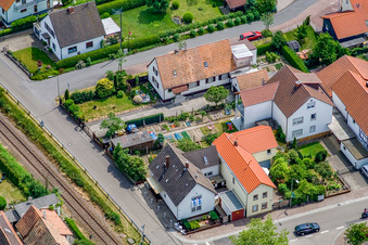 Jahnstr in Barbelroth in the state Rhineland-Palatinate, Germany from above
