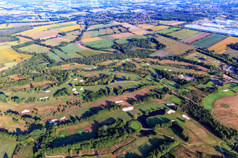 Drone image of Grounds of the Golf course at Green Eagle Golf Courses in Winsen (Luhe) in the state Lower Saxony, Germany