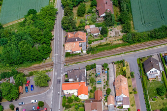 Railway crossing Hauptstr in Barbelroth in the state Rhineland-Palatinate, Germany
