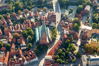 Church building in of St. Johannis in Old Town- center of downtown in Lueneburg in the state Lower Saxony, Germany