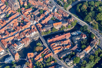 Complex of the hotel building DORMERO Hotel Altes Kaufhaus Lueneburg in Lueneburg in the state Lower Saxony, Germany