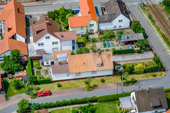 Am Schützenpl in Barbelroth in the state Rhineland-Palatinate, Germany seen from above