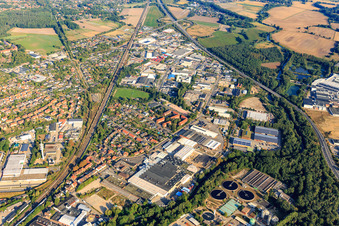 Goseburg-Zeltberg district with Coca-Cola Europacific Partners Deutschland GmbH, location Lüneburg and Holz Herbst GmbH in Lüneburg in the state Lower Saxony, Germany
