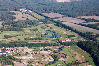 Oblique view of Grounds of the Golf course at Golf Resort Adendorf in Adendorf in the state Lower Saxony, Germany