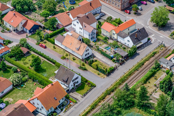 Am Schützenpl in Barbelroth in the state Rhineland-Palatinate, Germany from the plane