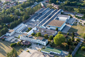 Building and production halls on the premises of the brewery GEA Brewery Systems GmbH Huppmann Tuchenhagen in Buechen in the state Schleswig-Holstein, Germany