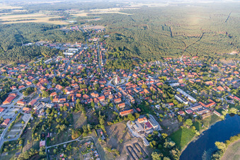 Village on the river bank areas of Krainke in Amt Neuhaus in the state Lower Saxony, Germany