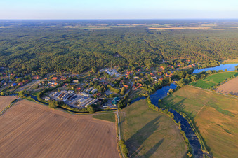 River banks of the Krainke in the district Zeetze in Amt Neuhaus in the state Lower Saxony, Germany