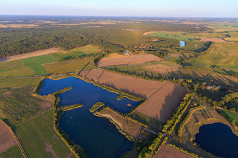 Quarry lake in the district Stixe in Amt Neuhaus in the state Lower Saxony, Germany