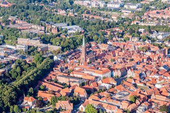 Church building of St. Nicolai in Old Town- center of downtown in Lueneburg in the state Lower Saxony, Germany