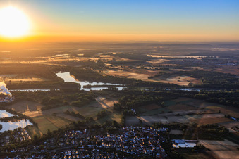 Saalbach Canal at Rußheimer Altrhein-Elisabethenwört in the district Rheinsheim in Philippsburg in the state Baden-Wuerttemberg, Germany