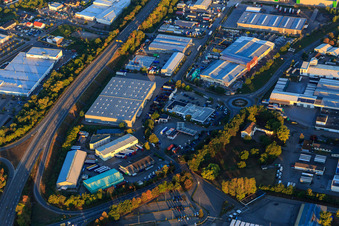 Union Bauzentrum Hornbach Germersheim, Hanewald Spedition and Pfeifer Transport GmbH in Germersheim in the state Rhineland-Palatinate, Germany
