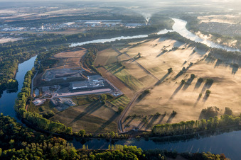 Speyer, Flotzgrün Island in the district Mechtersheim in Römerberg in the state Rhineland-Palatinate, Germany