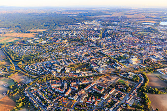 City view from the south in Speyer in the state Rhineland-Palatinate, Germany