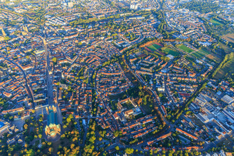 City overview from the east in Speyer in the state Rhineland-Palatinate, Germany