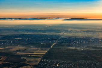 View to the Odenwald in Schwetzingen in the state Baden-Wuerttemberg, Germany
