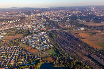 Freight station in the district Rheinau in Mannheim in the state Baden-Wuerttemberg, Germany