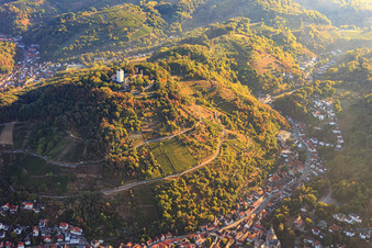 Aerial view of Heppenheim in the state Hesse, Germany