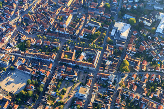 Parkhof, Wilhelmstraße and Martin-Buber-Schule in Heppenheim in the state Hesse, Germany