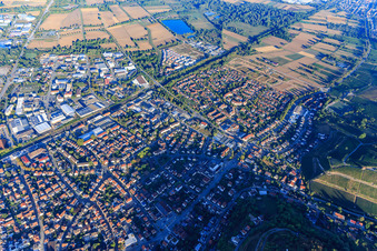 City overview from the southeast in Heppenheim in the state Hesse, Germany