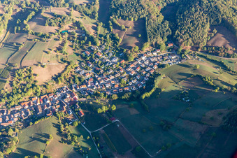 Aerial view of District Gronau in Bensheim in the state Hesse, Germany