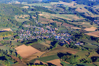 Village view from the south in the district Beedenkirchen in Lautertal in the state Hesse, Germany