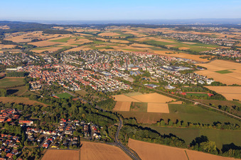 View of the town from the east in Reinheim in the state Hesse, Germany