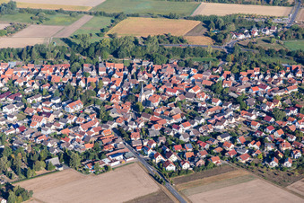 Aerial photograpy of District Altheim in Münster in the state Hesse, Germany