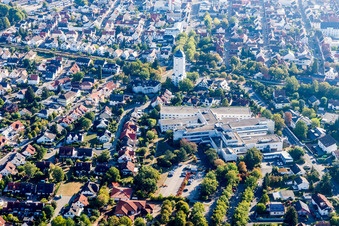 Aerial photograpy of Seligenstadt in the state Hesse, Germany
