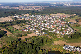 Oblique view of Seligenstadt in the state Hesse, Germany