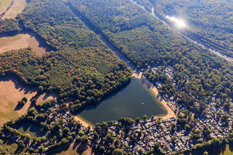 Bärensee beach and campsite in Hanau in the state Hesse, Germany