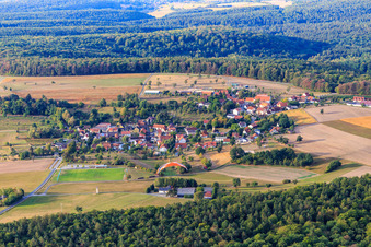 Village overview from the north in the district Fatschenbrunn in Oberaurach in the state Bavaria, Germany
