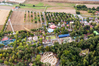 Oblique view of Leisure Centre - Amusement Park Freizeit-Land Geiselwind in Geiselwind in the state Bavaria, Germany