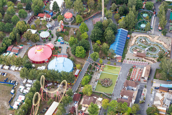 Leisure Centre - Amusement Park Freizeit-Land Geiselwind in Geiselwind in the state Bavaria, Germany out of the air