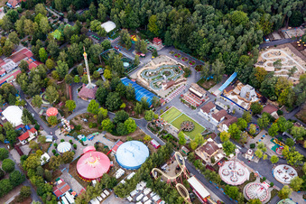 Bird's eye view of Leisure Centre - Amusement Park Freizeit-Land Geiselwind in Geiselwind in the state Bavaria, Germany