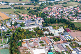 Complex of buildings of the monastery Abtei Muensterschwarzach in Muensterschwarzach in the state Bavaria, Germany