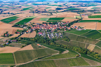 District Neuses am Berg in Dettelbach in the state Bavaria, Germany from above
