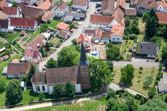 Protest. Church in the district Rechtenbach in Schweigen-Rechtenbach in the state Rhineland-Palatinate, Germany out of the air