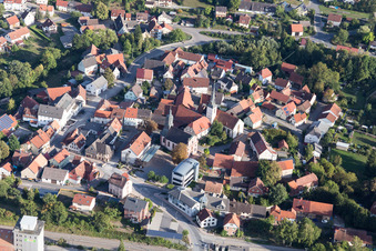 Aerial view of Rosenberg in the state Baden-Wuerttemberg, Germany