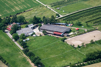 Aerial photograpy of Heidbrunnerhof in Oberotterbach in the state Rhineland-Palatinate, Germany