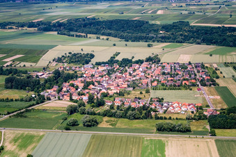 Town from the south in Barbelroth in the state Rhineland-Palatinate, Germany